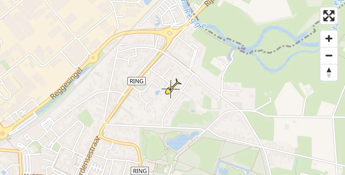 Routekaart van de vlucht: Traumahelikopter naar Rijssen