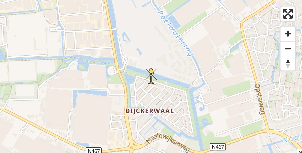 Routekaart van de vlucht: Traumahelikopter naar 's-Gravenzande