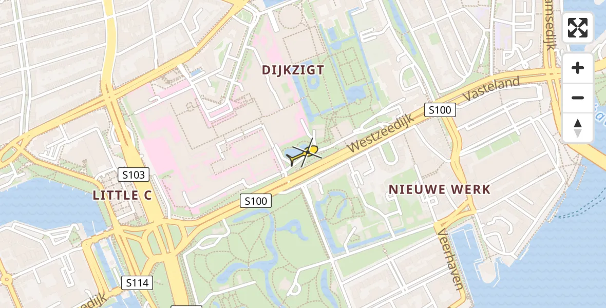 Vluchtroute Traumahelikopter van Erasmus MC naar Erasmus MC