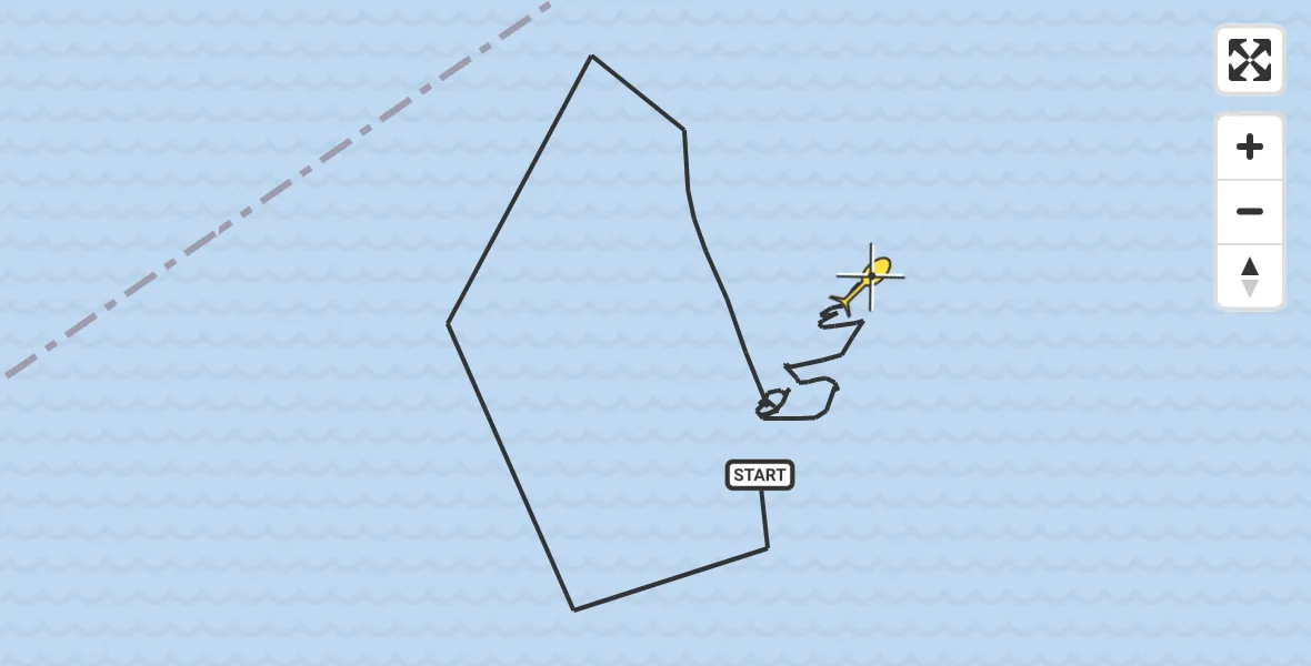 Routekaart van de vlucht: Kustwachthelikopter naar Den Helder