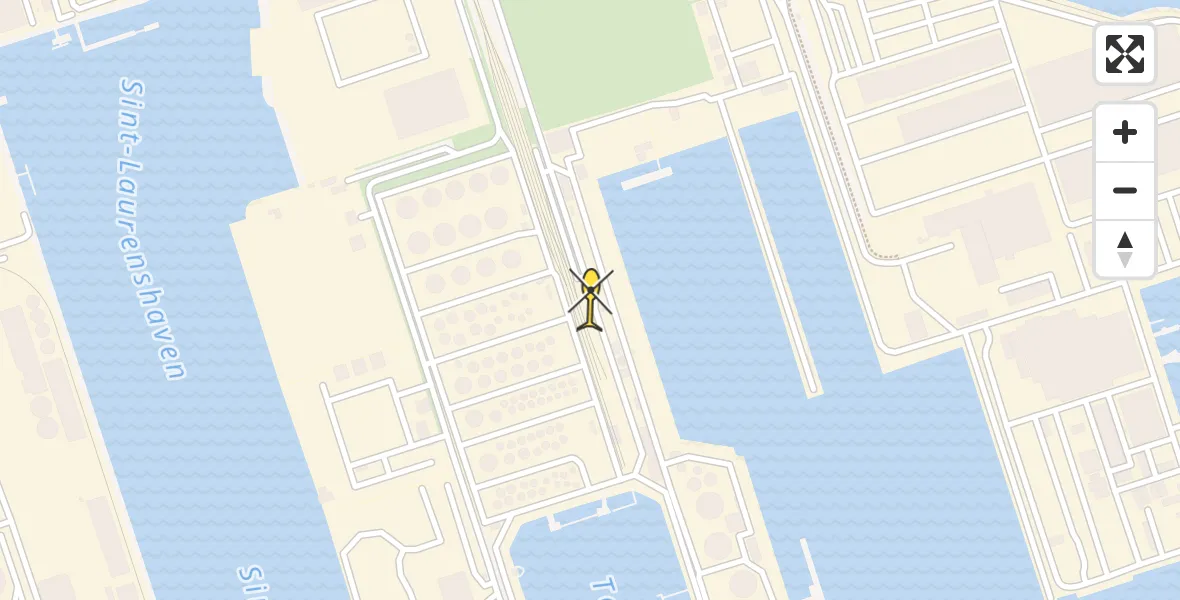 Routekaart van de vlucht: Traumahelikopter naar Botlek