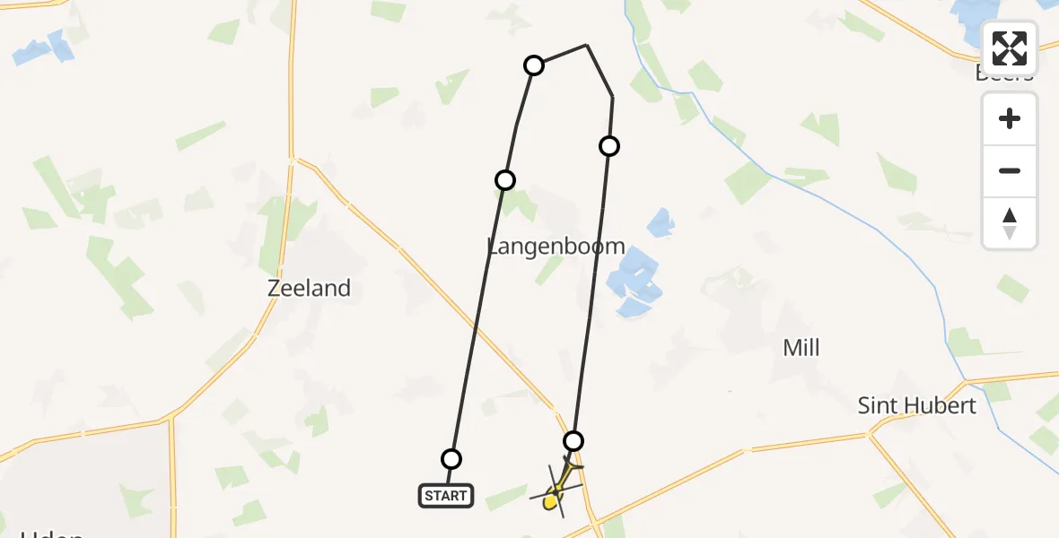 Routekaart van de vlucht: Lifeliner 3 naar Odiliapeel, Buntweg