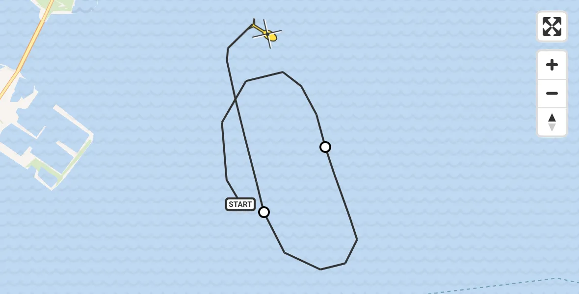Routekaart van de vlucht: RSQ08 naar Serooskerke, Neeltje Jans