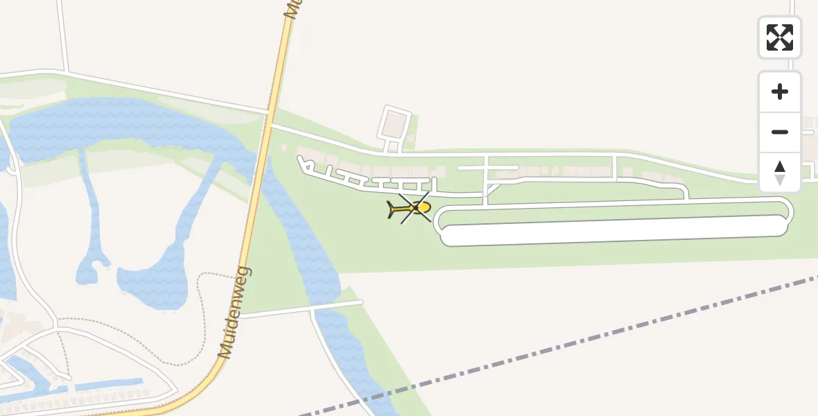 Vluchtroute  van Vliegveld Midden-Zeeland naar Vliegveld Midden-Zeeland