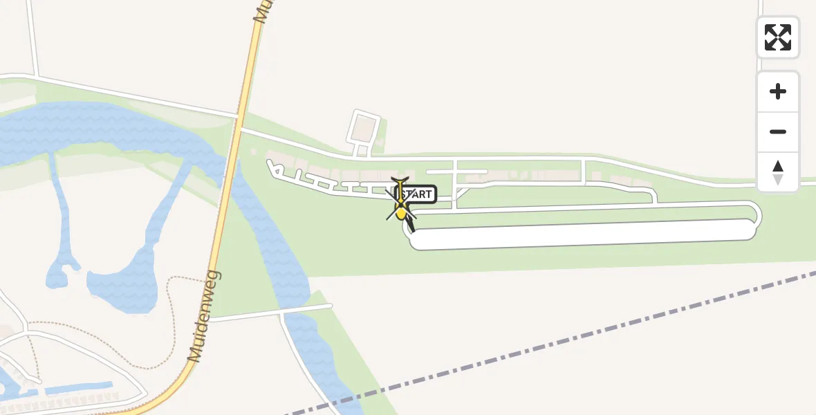 Vluchtroute  van Vliegveld Midden-Zeeland naar Vliegveld Midden-Zeeland