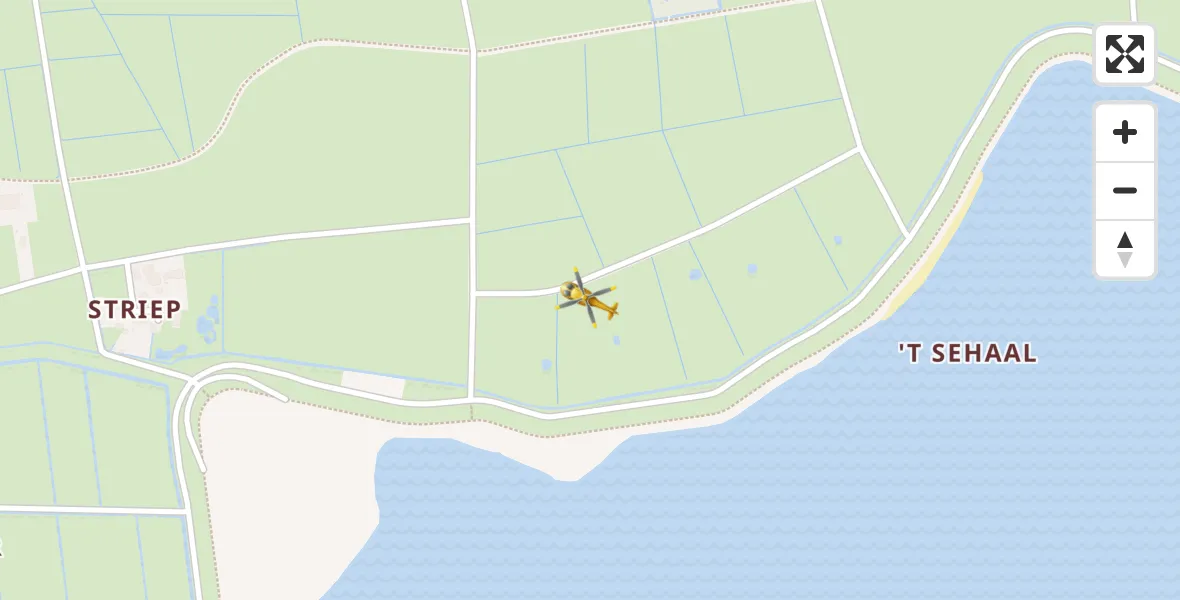 Vluchtroute Ambulancehelikopter Landerum - Landerum, 03 maart 2024, 10:50