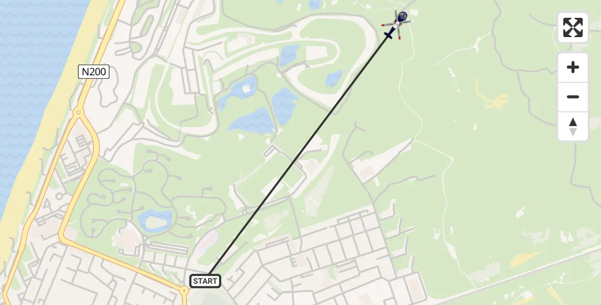 Vluchtroute Politiehelikopter Zandvoort - Zandvoort, 03 maart 2024, 15:23