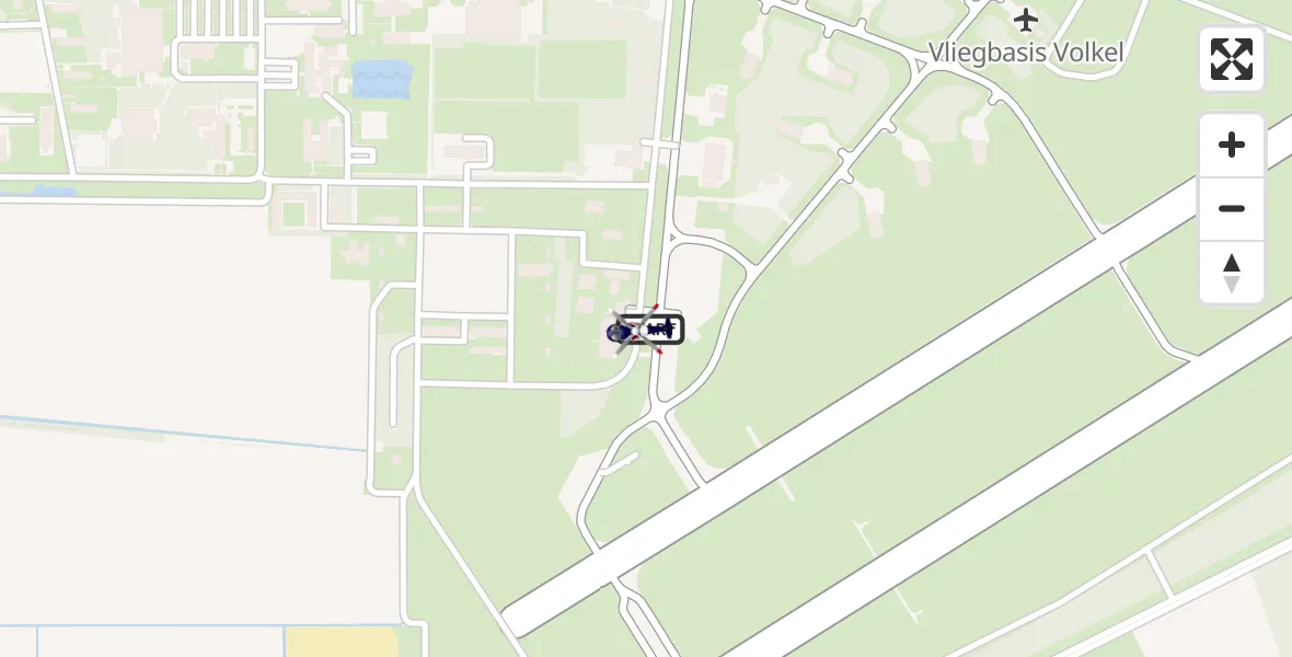 Vluchtroute Politiehelikopter Vliegbasis Volkel - Vliegbasis Volkel, 03 maart 2024, 16:02