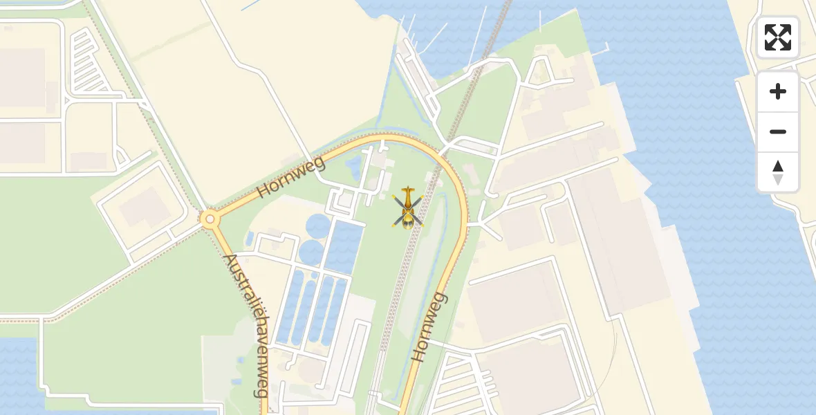 Vluchtroute Traumahelikopter van Amsterdam Heliport naar Amsterdam Heliport