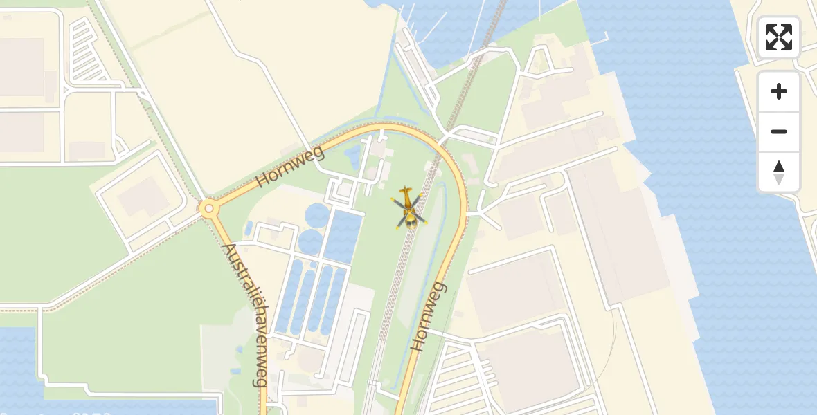 Vluchtroute Traumahelikopter van Amsterdam Heliport naar Amsterdam Heliport
