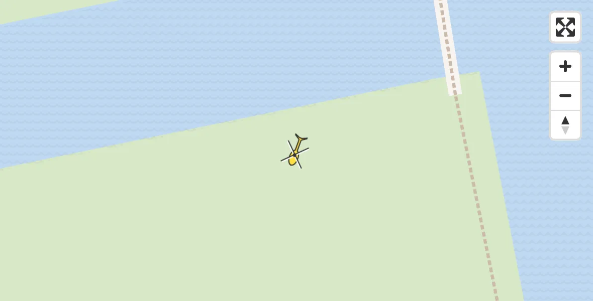 Routekaart van de vlucht: Traumahelikopter naar Zaandam