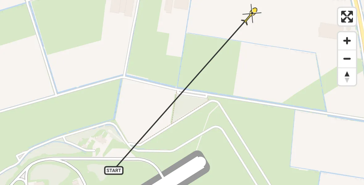 Routekaart van de vlucht: Traumahelikopter naar Odiliapeel, Voorpeel