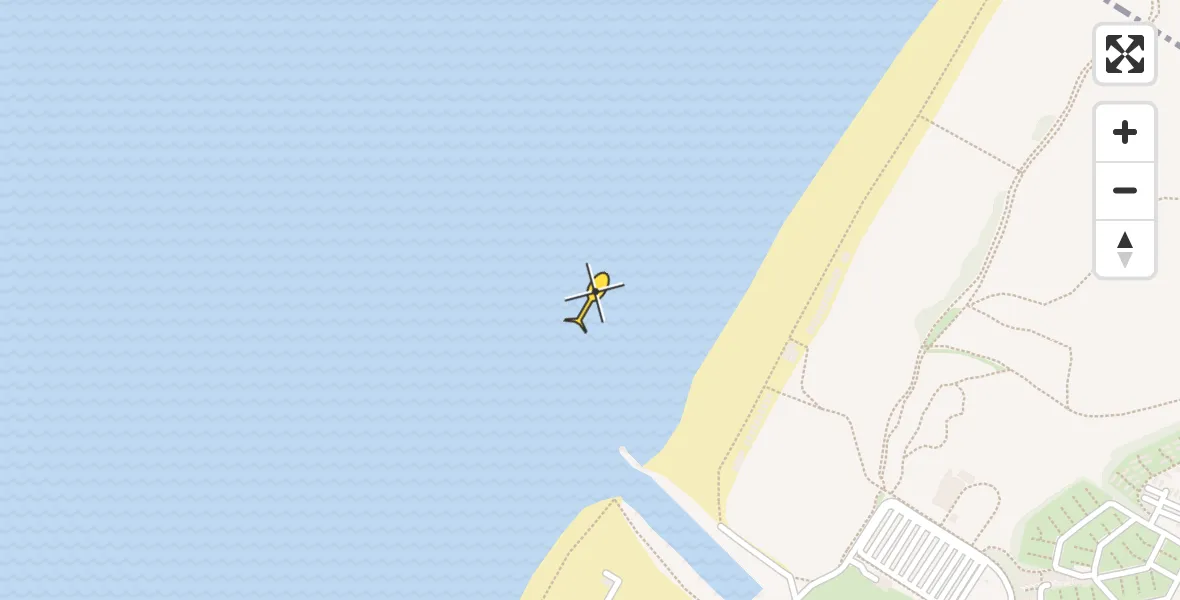 Routekaart van de vlucht: Politiehelikopter naar Katwijk