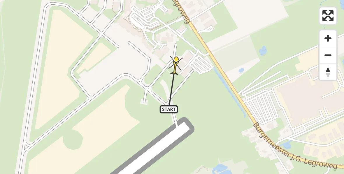 Routekaart van de vlucht: Lifeliner 4 naar Groningen Airport Eelde, Machlaan