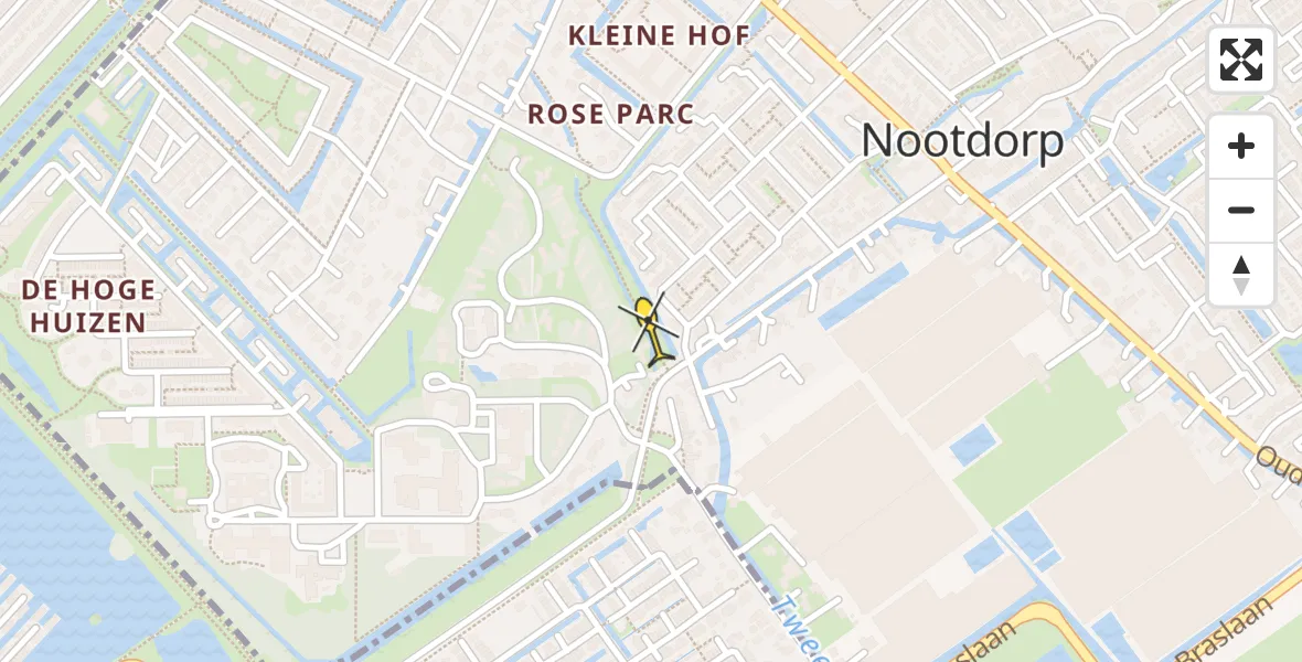 Routekaart van de vlucht: Lifeliner 2 onderweg vanuit Nootdorp