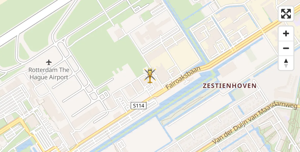 Vluchtroute Traumahelikopter Rotterdam The Hague Airport - Rotterdam The Hague Airport, 09 maart 2024, 17:58