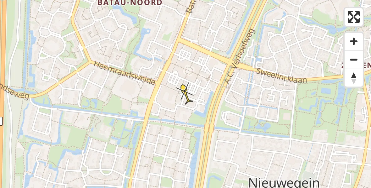 Routekaart van de vlucht: Traumaheli naar Nieuwegein