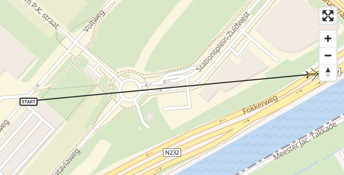 Vluchtroute Politiehelikopter van Schiphol naar Schiphol