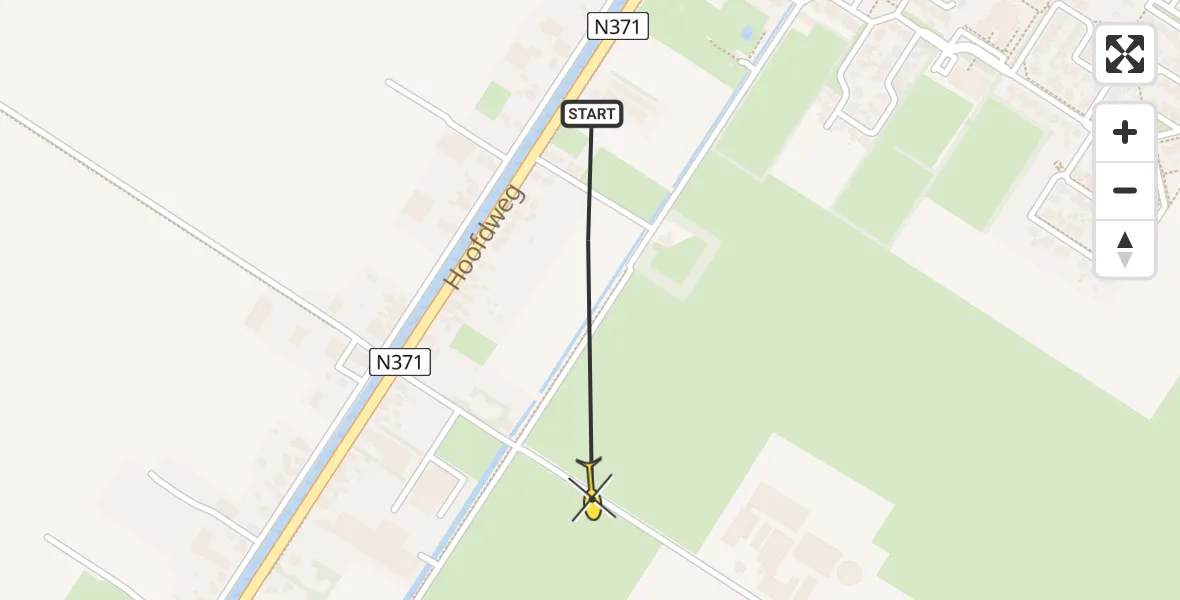 Routekaart van de vlucht: Traumaheli naar Bovensmilde, Duikersloot