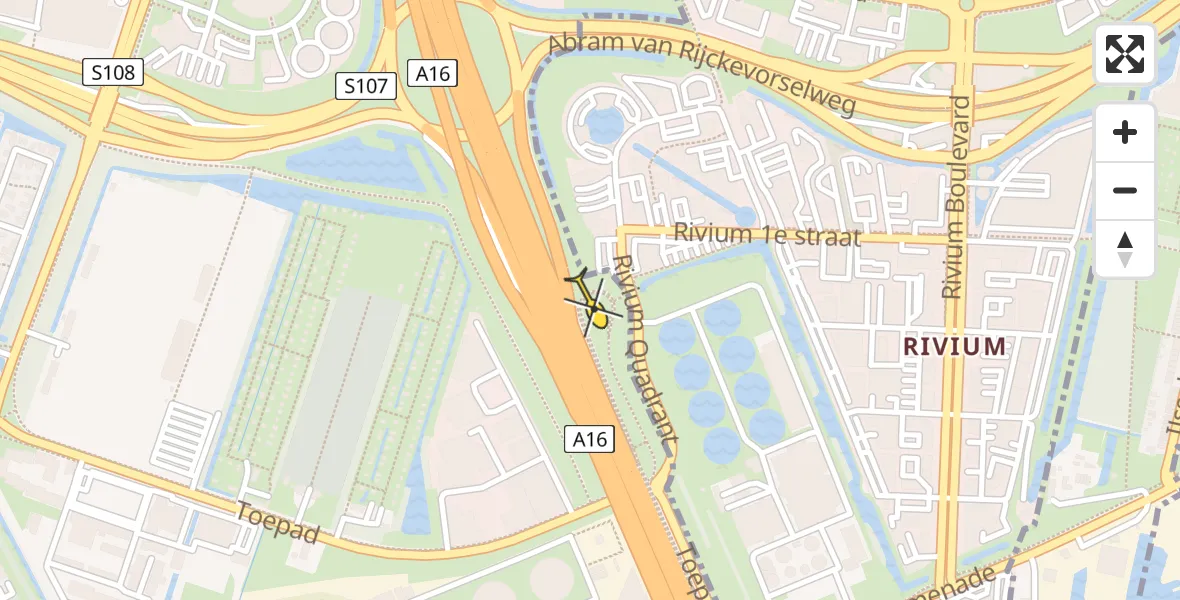 Routekaart van de vlucht: Lifeliner 2 naar Rotterdam