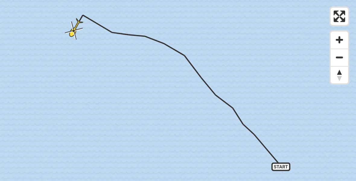 Routekaart van de vlucht: Ambulanceheli naar Oosterend