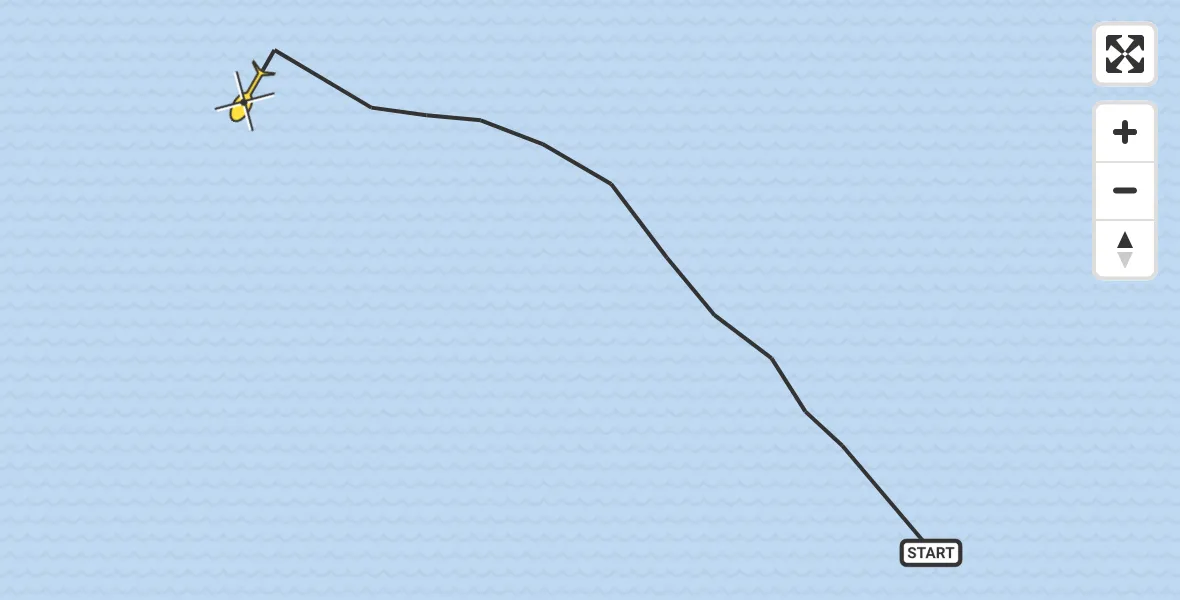 Routekaart van de vlucht: Ambulancehelikopter naar Oosterend