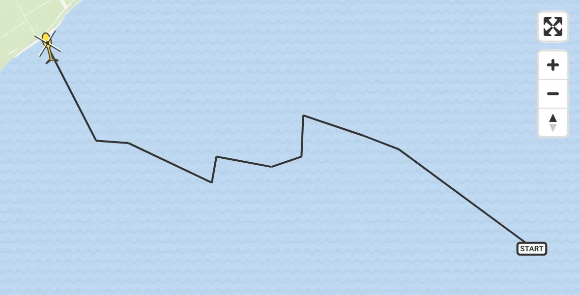 Routekaart van de vlucht: Ambulancehelikopter naar Oosterend, Zuidmisperweg