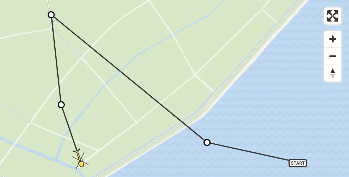 Routekaart van de vlucht: Ambulancehelikopter naar Lies, Tordelenweg