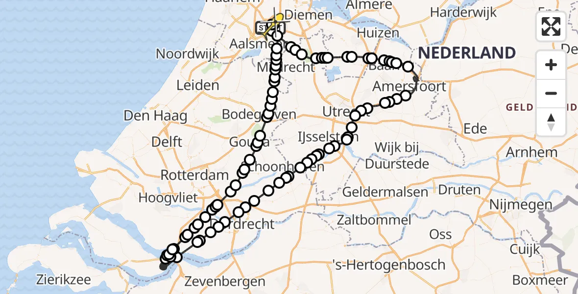 Routekaart van de vlucht: Politieheli naar Schiphol, Kleine Bospad