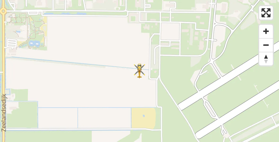 Vluchtroute Traumahelikopter van Vliegbasis Volkel naar Vliegbasis Volkel