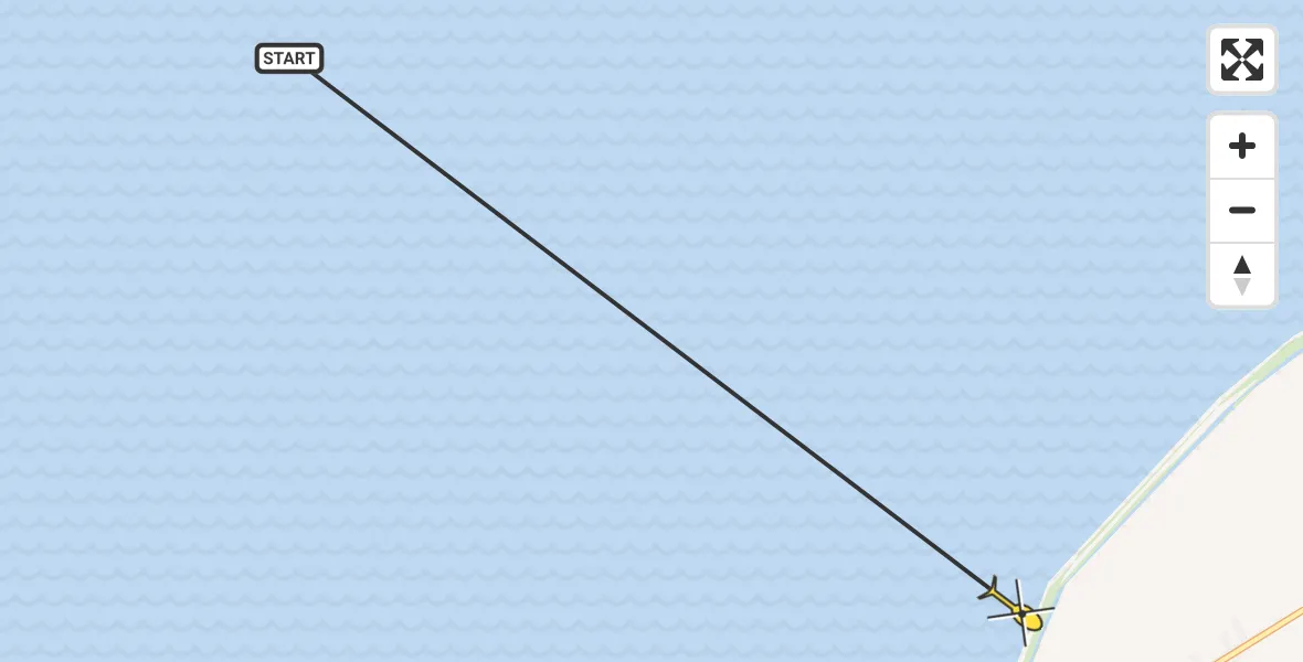 Routekaart van de vlucht: Ambulancehelikopter naar St.-Annaparochie