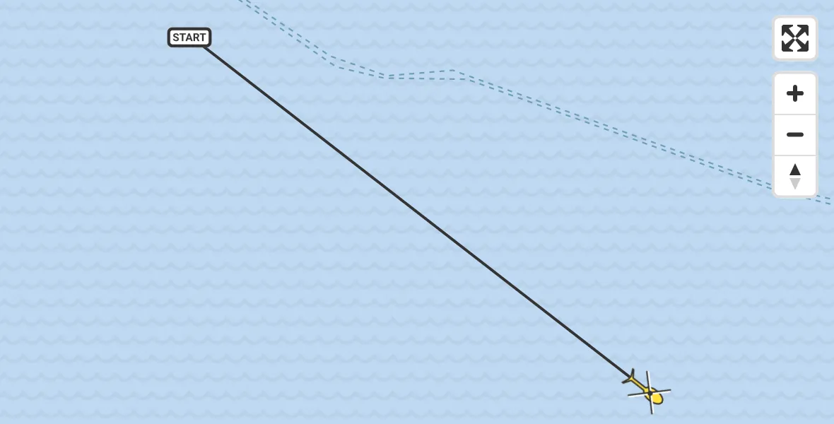 Routekaart van de vlucht: Ambulancehelikopter naar Harlingen