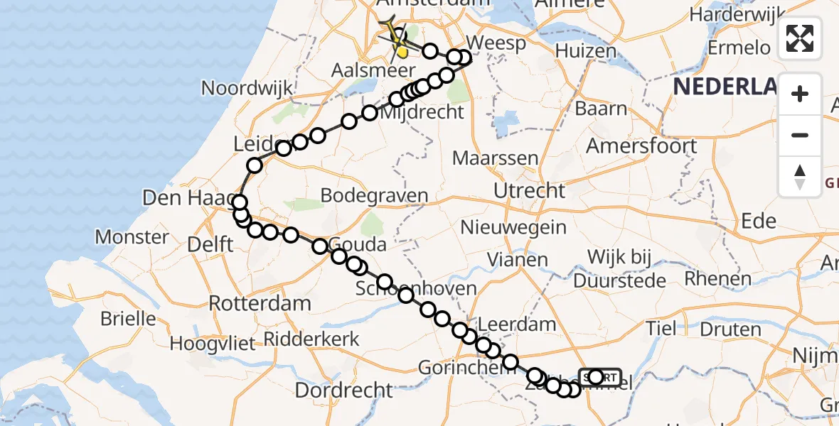 Routekaart van de vlucht: Politieheli naar Schiphol, Schimminck