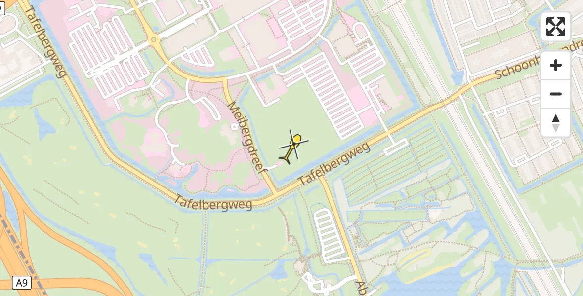 Vluchtroute Traumahelikopter van Academisch Medisch Centrum (AMC) naar Academisch Medisch Centrum (AMC)