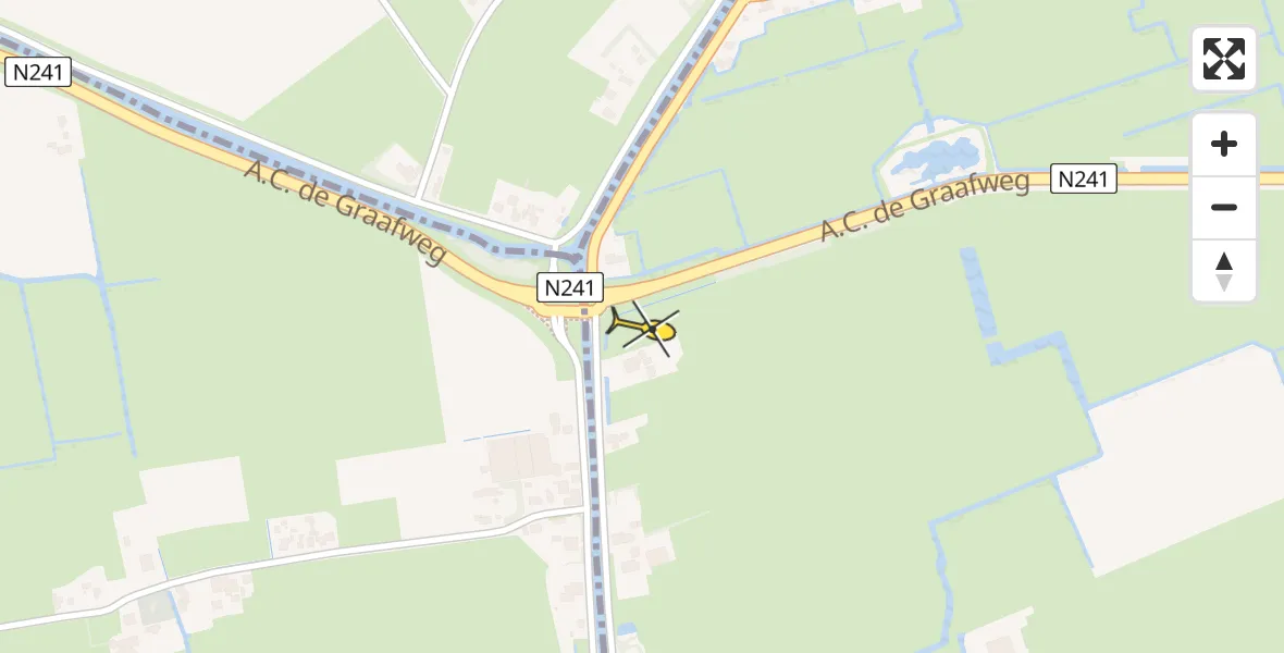 Routekaart van de vlucht: Traumahelikopter naar Hoogwoud