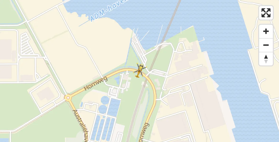 Vluchtroute Traumahelikopter van Amsterdam Heliport naar Amsterdam Heliport