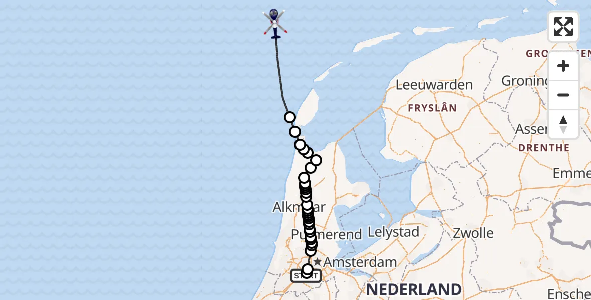 Vluchtroute Politiehelikopter Schiphol - , 21 maart 2024, 08:27