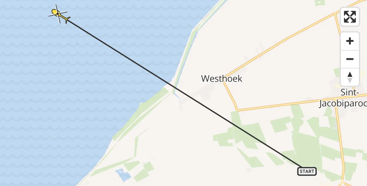 Routekaart van de vlucht: Ambulancehelikopter naar Formerum