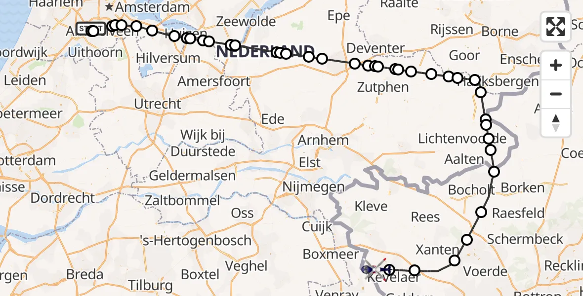Vluchtroute Politiehelikopter Schiphol - , 22 maart 2024, 09:58