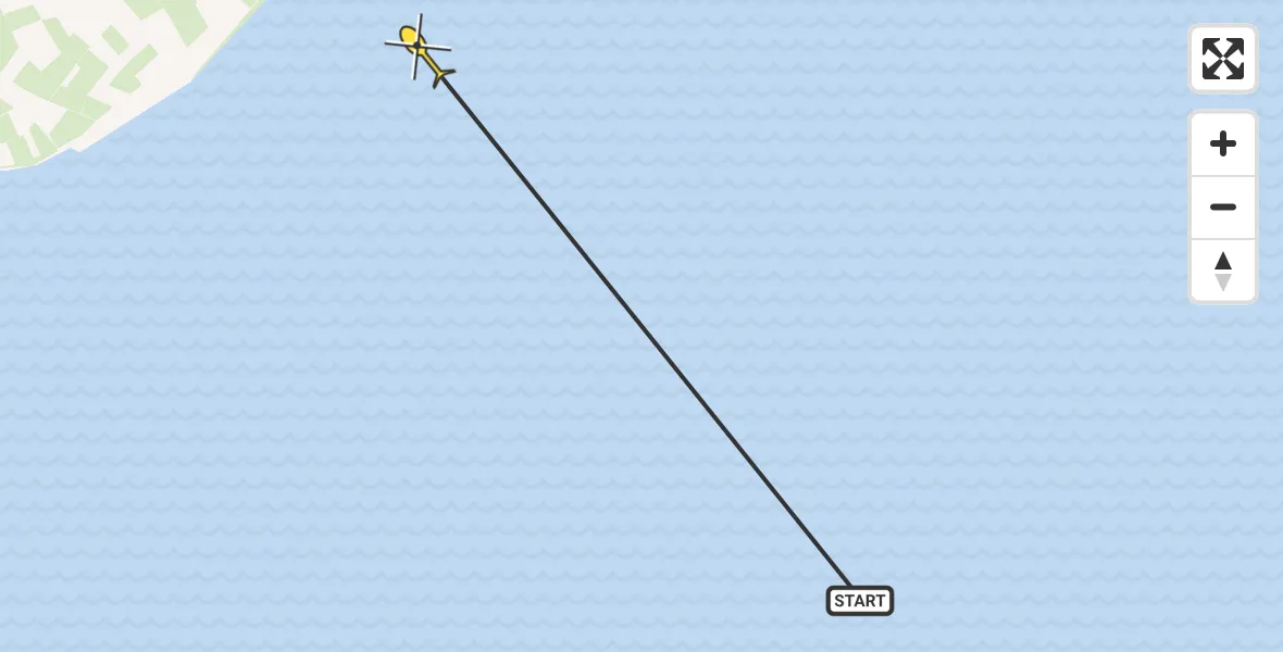 Routekaart van de vlucht: Ambulancehelikopter naar Oosterend