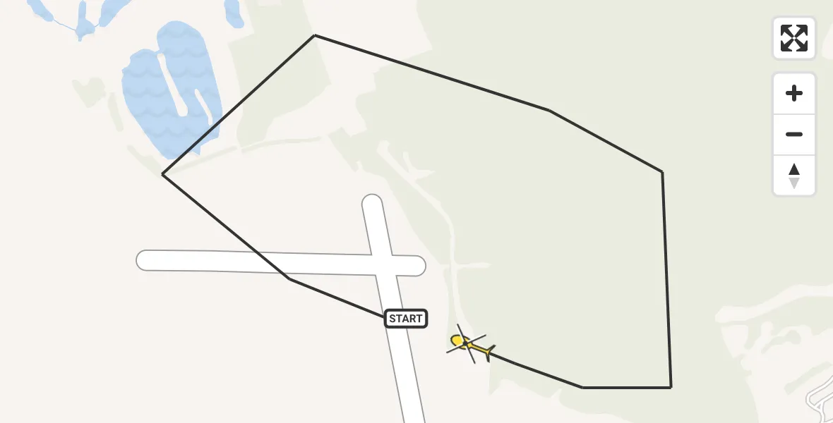 Routekaart van de vlucht: Kustwachthelikopter naar Castricum, Bredeweg