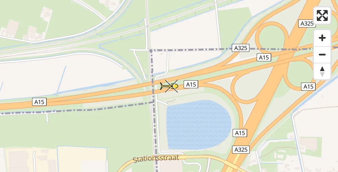 Routekaart van de vlucht: Traumahelikopter naar Ressen