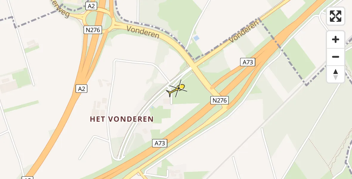 Routekaart van de vlucht: Traumaheli naar Sint Joost