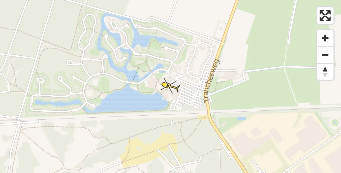 Routekaart van de vlucht: Traumahelikopter naar Weert