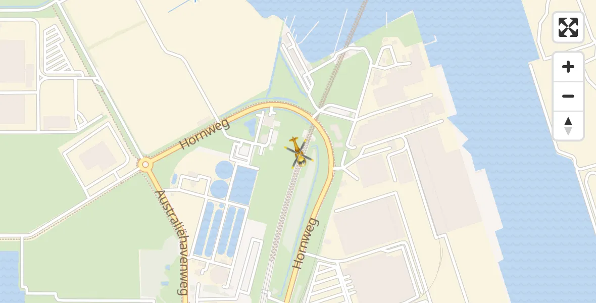 Vluchtroute Traumahelikopter van Amsterdam Heliport naar Amsterdam Heliport