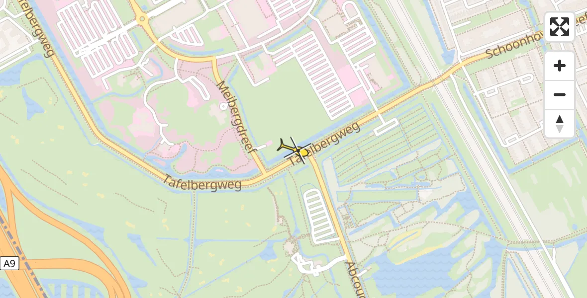 Vluchtroute Traumahelikopter van Academisch Medisch Centrum (AMC) naar Academisch Medisch Centrum (AMC)