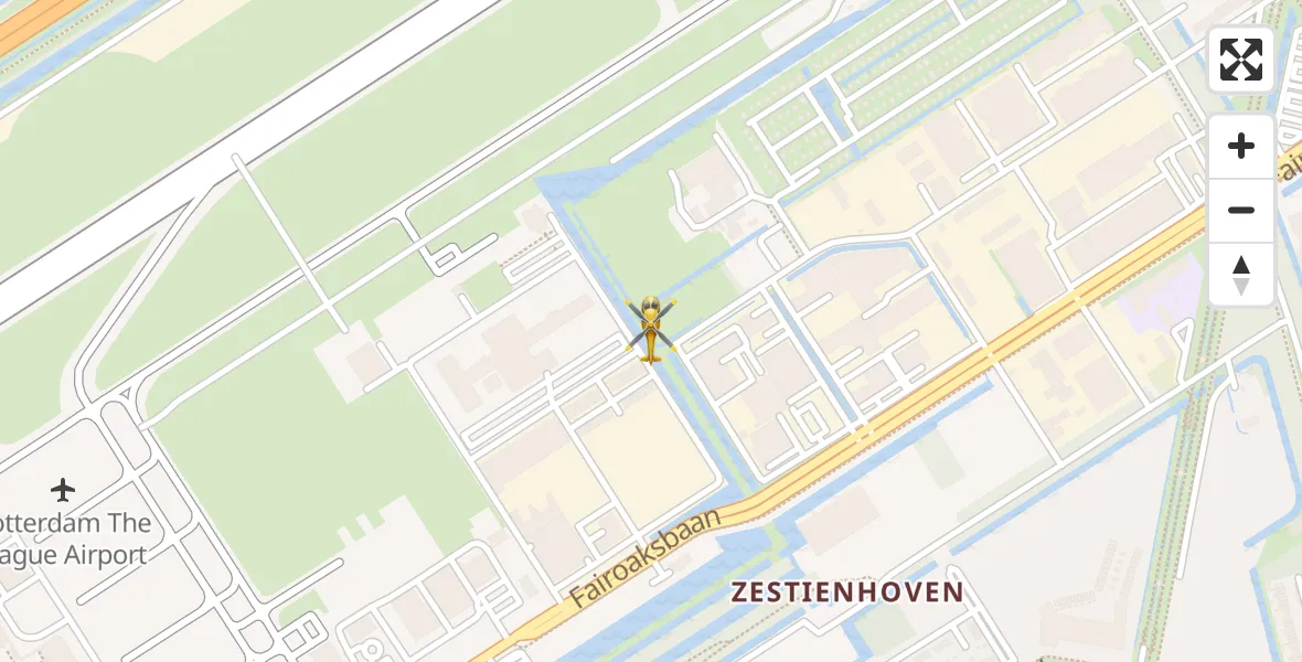 Vluchtroute Traumahelikopter Rotterdam The Hague Airport - Rotterdam The Hague Airport, 25 maart 2024, 06:06