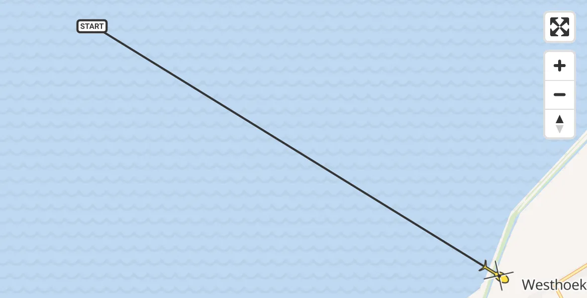 Routekaart van de vlucht: Ambulancehelikopter naar St.-Jacobiparochie, Sedyk