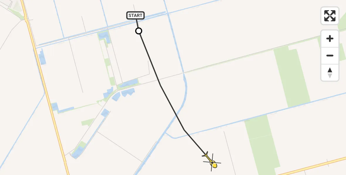 Routekaart van de vlucht: Traumaheli naar Marknesse, Marknesservaart