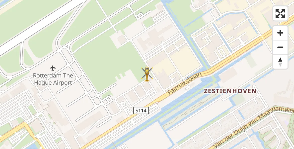 Vluchtroute Traumahelikopter Rotterdam The Hague Airport - Rotterdam The Hague Airport, 26 maart 2024, 06:27